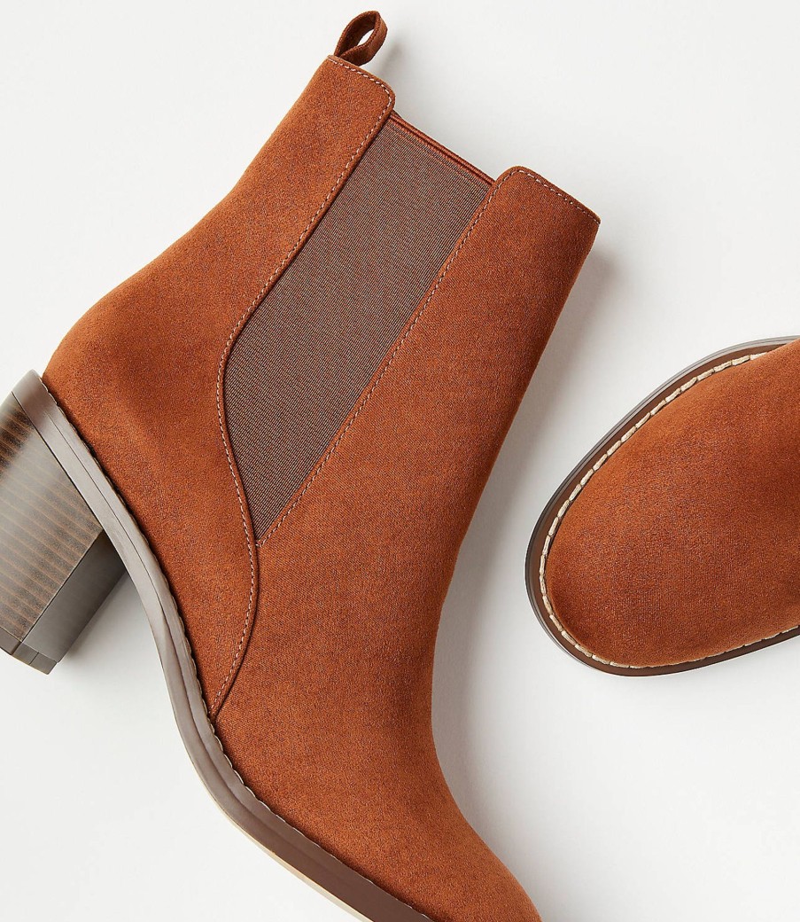 Accessories & Shoes Loft | Block Heel Chelsea Boots Rich Cognac