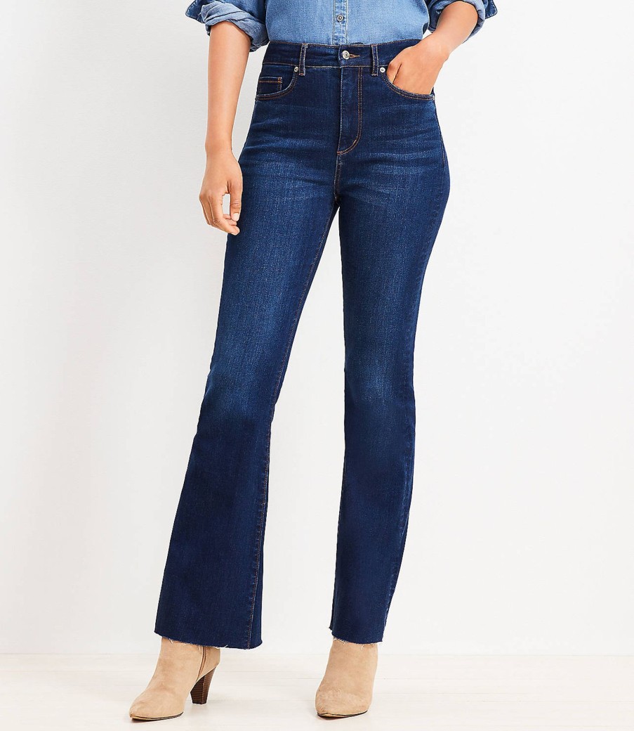 Clothing Loft | Fresh Cut High Rise Slim Flare Jeans In Dark Wash