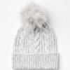 Accessories & Shoes Loft | Cable Pom Pom Beanie Soft Heather Grey