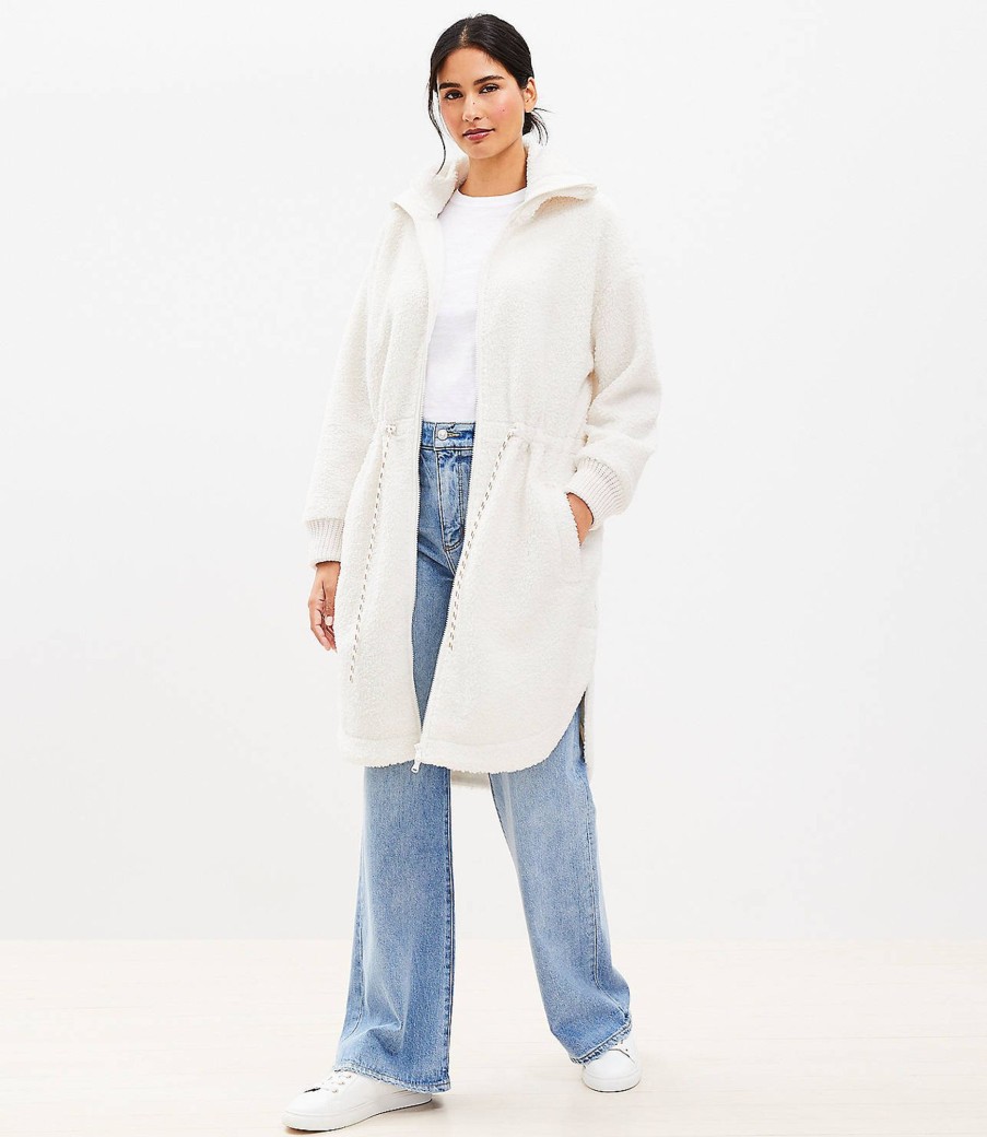 Clothing Loft | Lou & Grey Cozy Up Sherpa Coat Whisper White