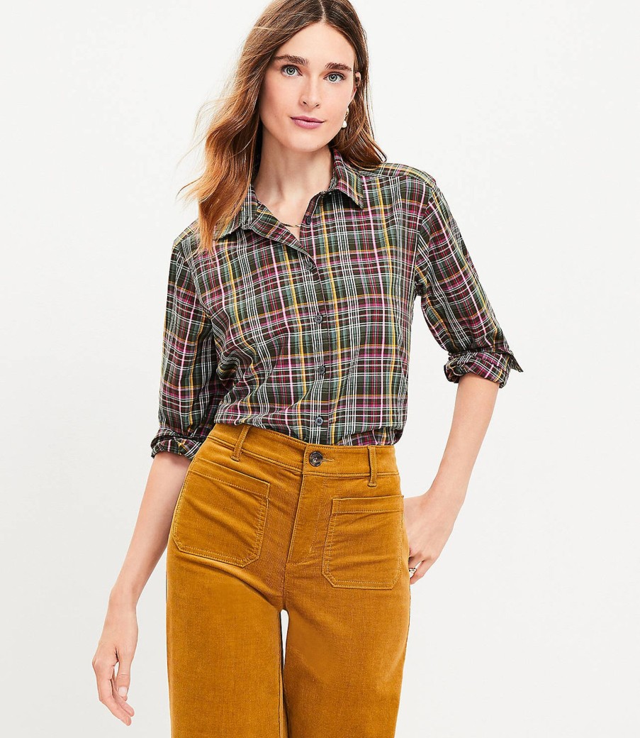 Clothing Loft | Plaid Relaxed Everyday Shirt Wild Moss