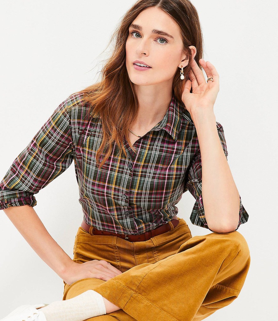 Clothing Loft | Plaid Relaxed Everyday Shirt Wild Moss