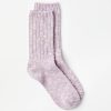 Accessories & Shoes Loft | Marled Ribbed Crew Socks Gentle Violet