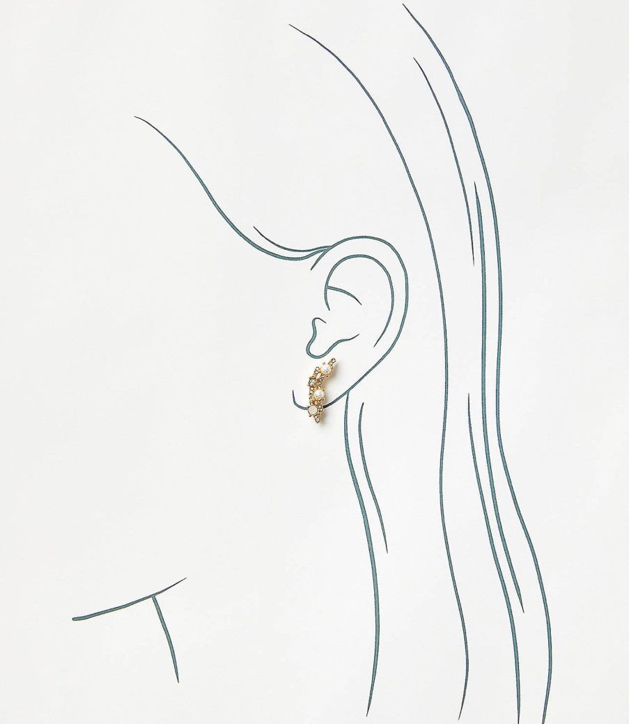 Accessories & Shoes Loft | Pearlized Crystal Delicate Stud Earrings Fresh Pearl