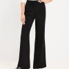 Clothing Loft | Wide Leg Trousers In Doubleface Black