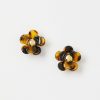 Accessories & Shoes Loft | Tortoiseshell Print Flower Stud Earrings Tortoise Shell Brown