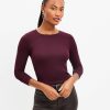 Clothing Loft | Long Sleeve Crew Neck Tee Crushed Blackberry