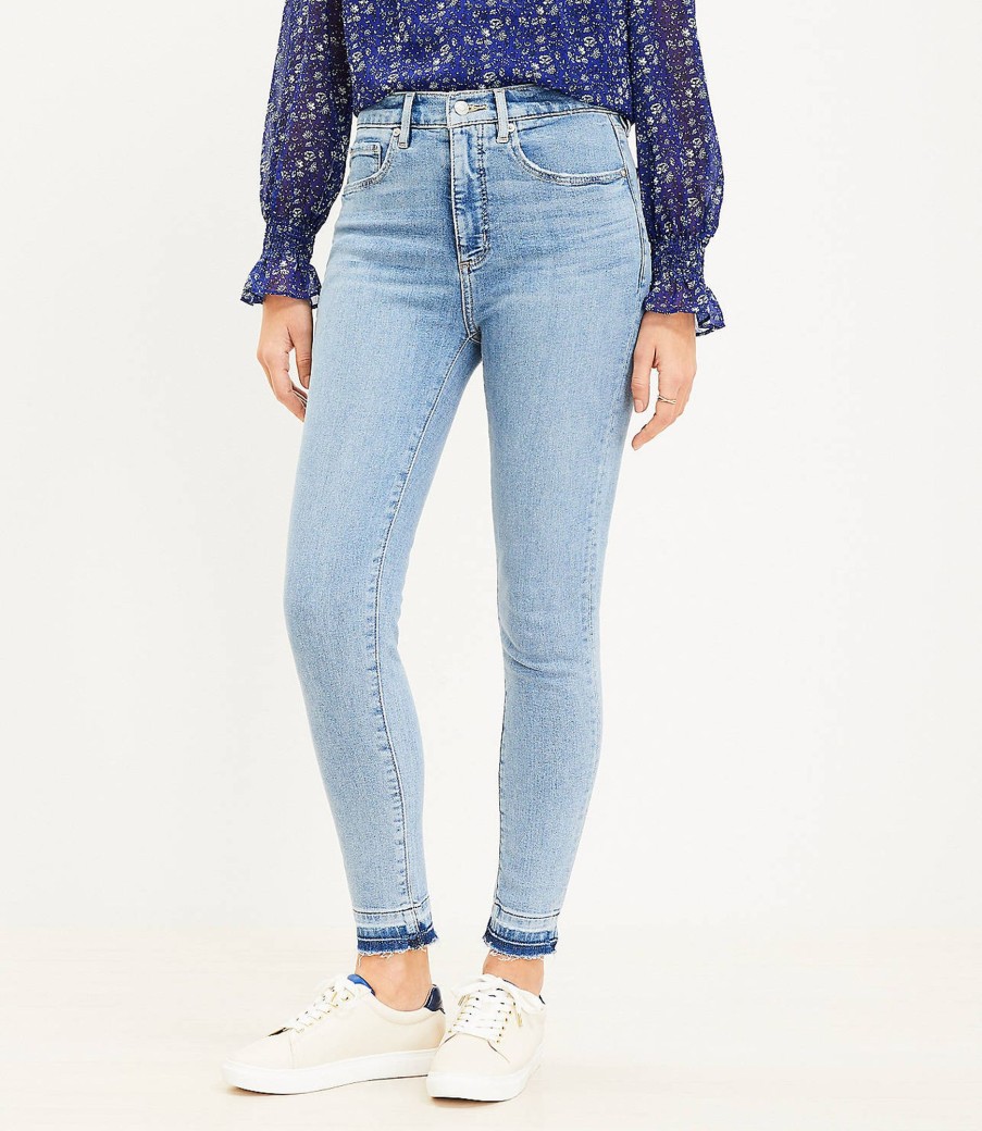 Clothing Loft | Tall Curvy High Rise Skinny Jeans In Staple Light Indigo Wash