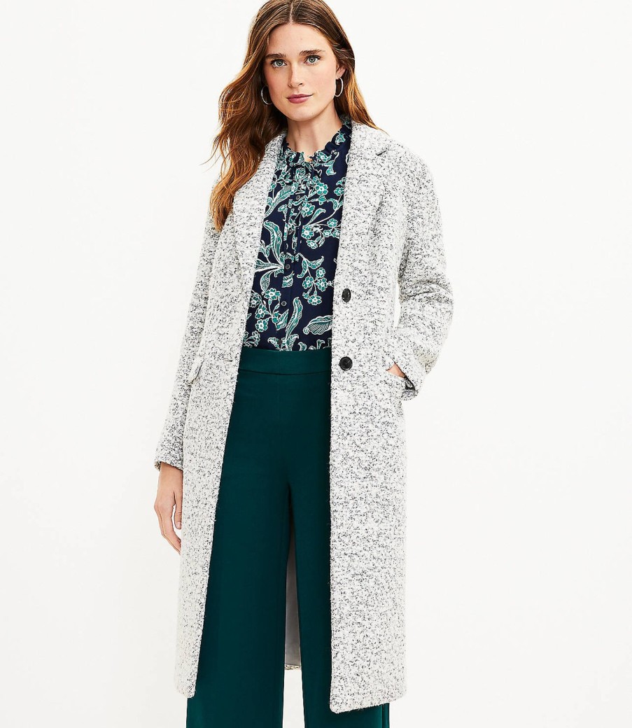 Clothing Loft | Boucle Two Button Coat Black Multi