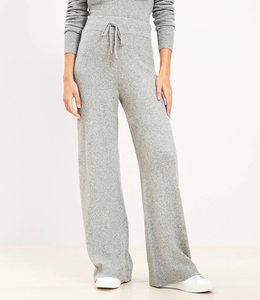 Clothing Loft | Lou & Grey Wide Leg Sweater Pants Pebble Grey Heather