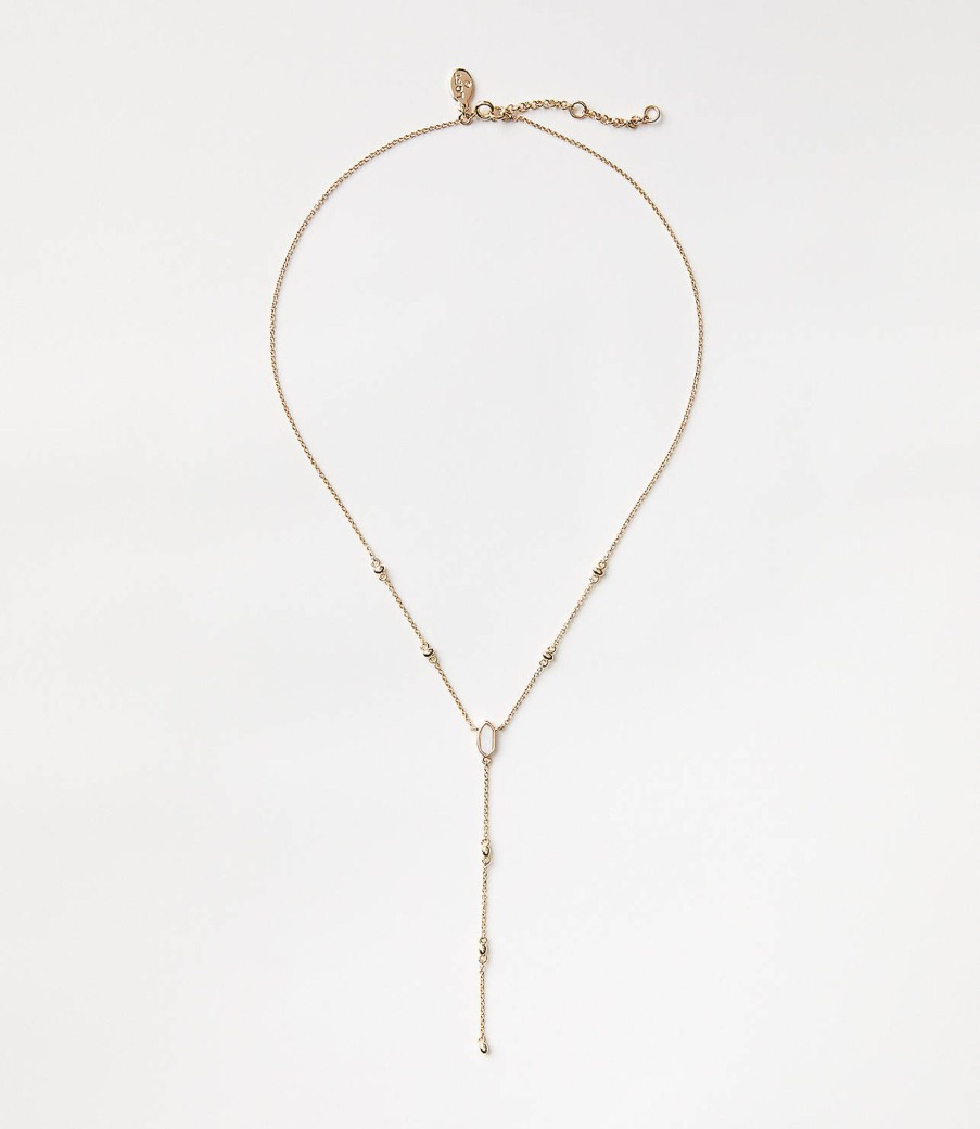 Accessories & Shoes Loft | Delicate Y-Necklace Mother Of Pearl