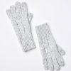 Accessories & Shoes Loft | Cable Gloves Soft Heather Grey