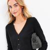 Clothing Loft | Cropped V-Neck Cardigan Black