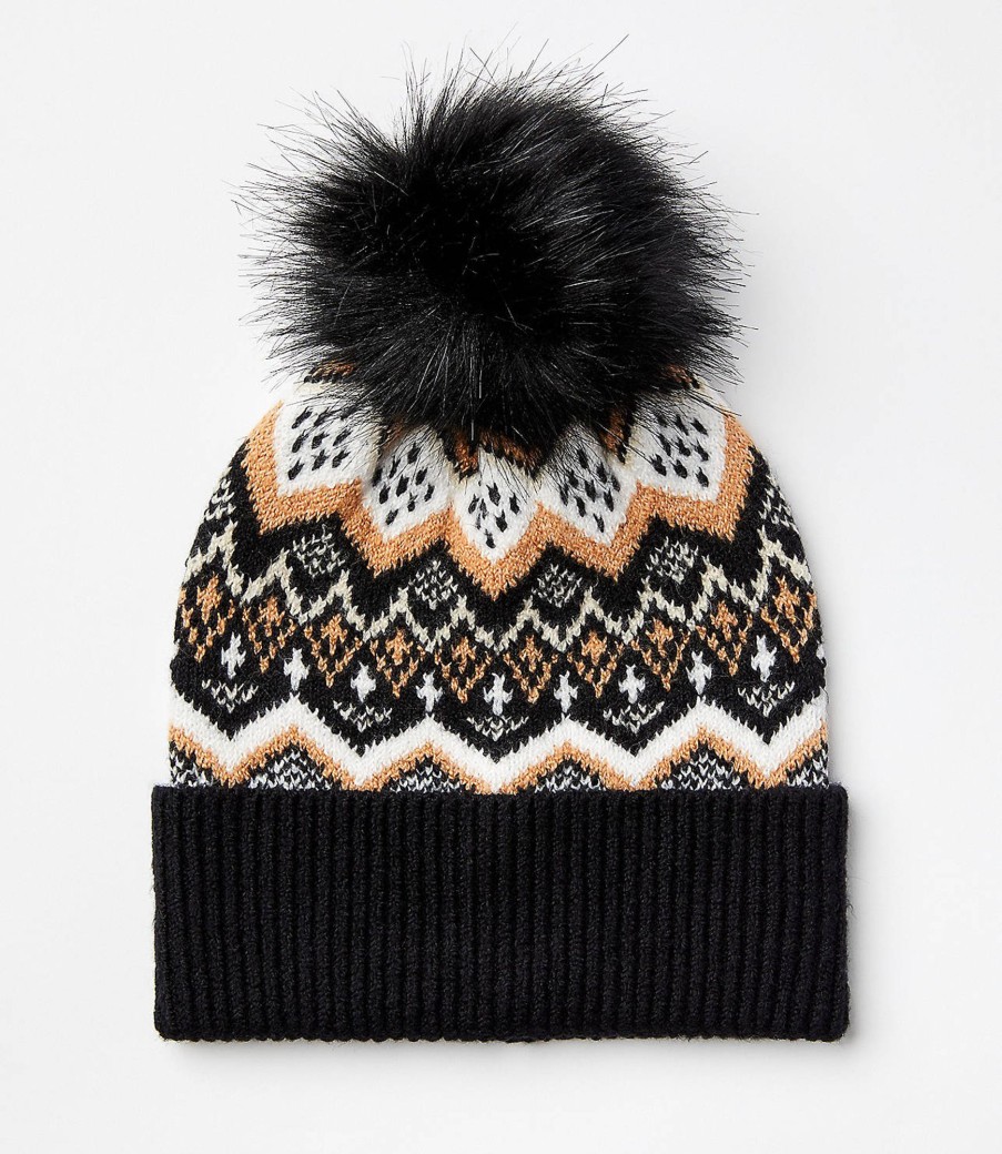 Accessories & Shoes Loft | Fair Isle Beanie Black