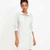 Clothing Loft | Cable Half Zip Sweater Dress Pebble Grey Heather