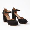 Accessories & Shoes Loft | Ankle Strap Platform Heels Black