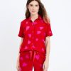 Clothing Loft | Heart Pajama Set Tango Red