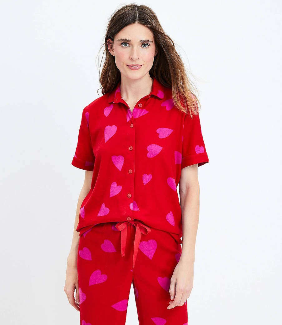 Clothing Loft | Heart Pajama Set Tango Red