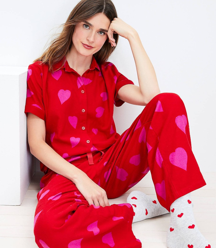 Clothing Loft | Heart Pajama Set Tango Red