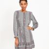 Clothing Loft | Tiled Ruffle Swing Dress Pure Pearl