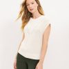 Clothing Loft | Pointelle Wedge Sweater Whisper White