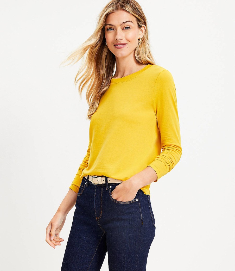 Clothing Loft | Long Sleeve Everyday Tee Gold Nugget