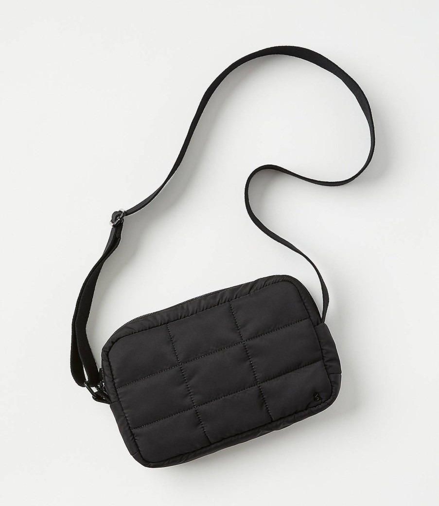 Accessories & Shoes Loft | Lou & Grey Quilted Crossbody Bag Black