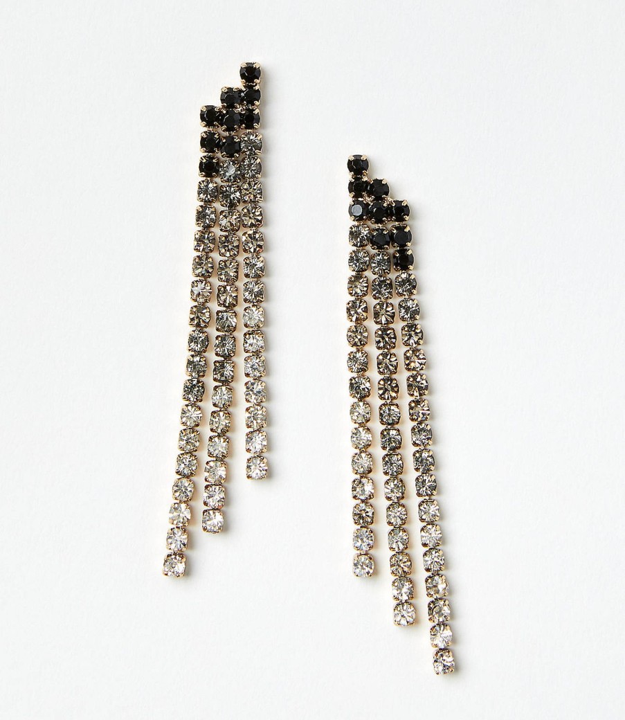 Accessories & Shoes Loft | Waterfall Statement Earrings Black