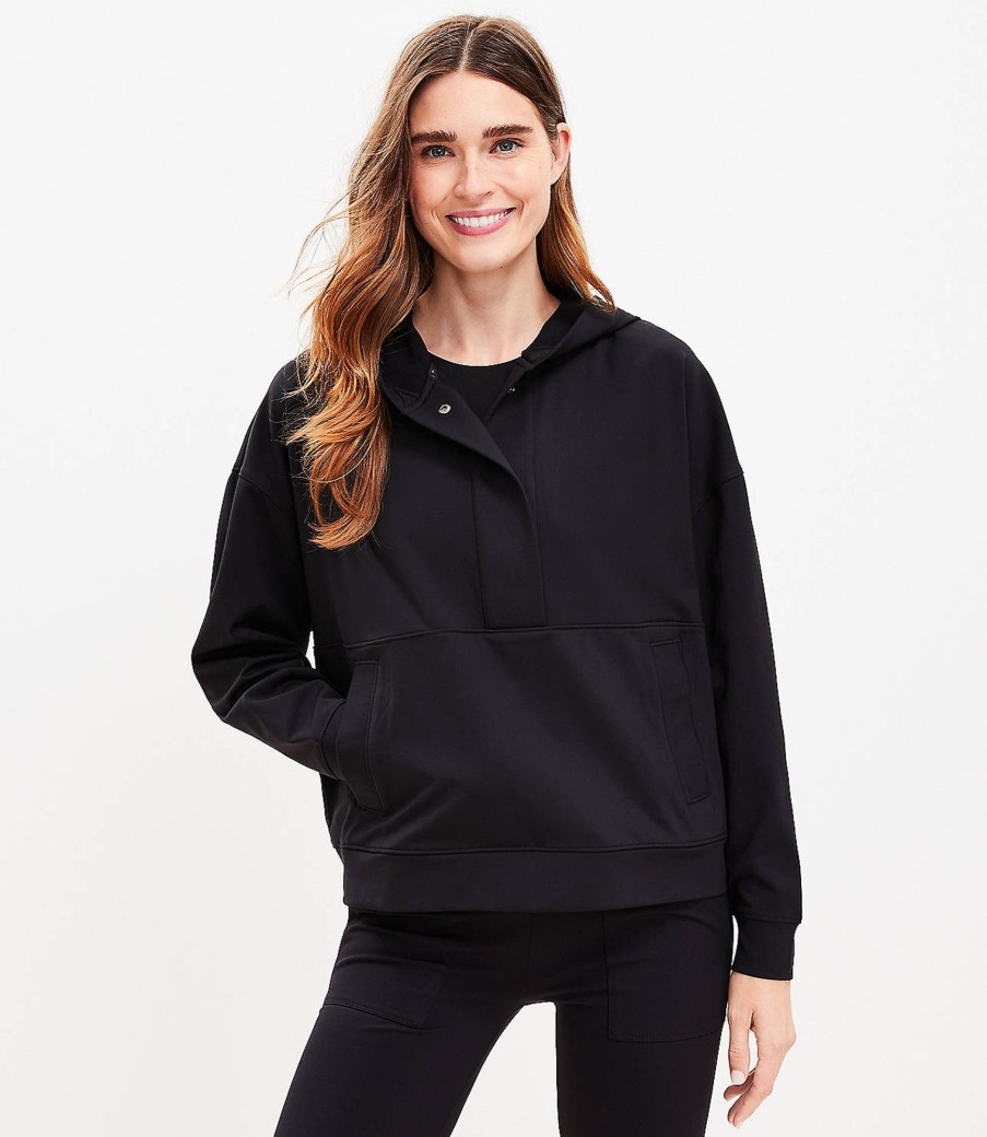 Clothing Loft | Lou & Grey Brushed Back Hoodie Black