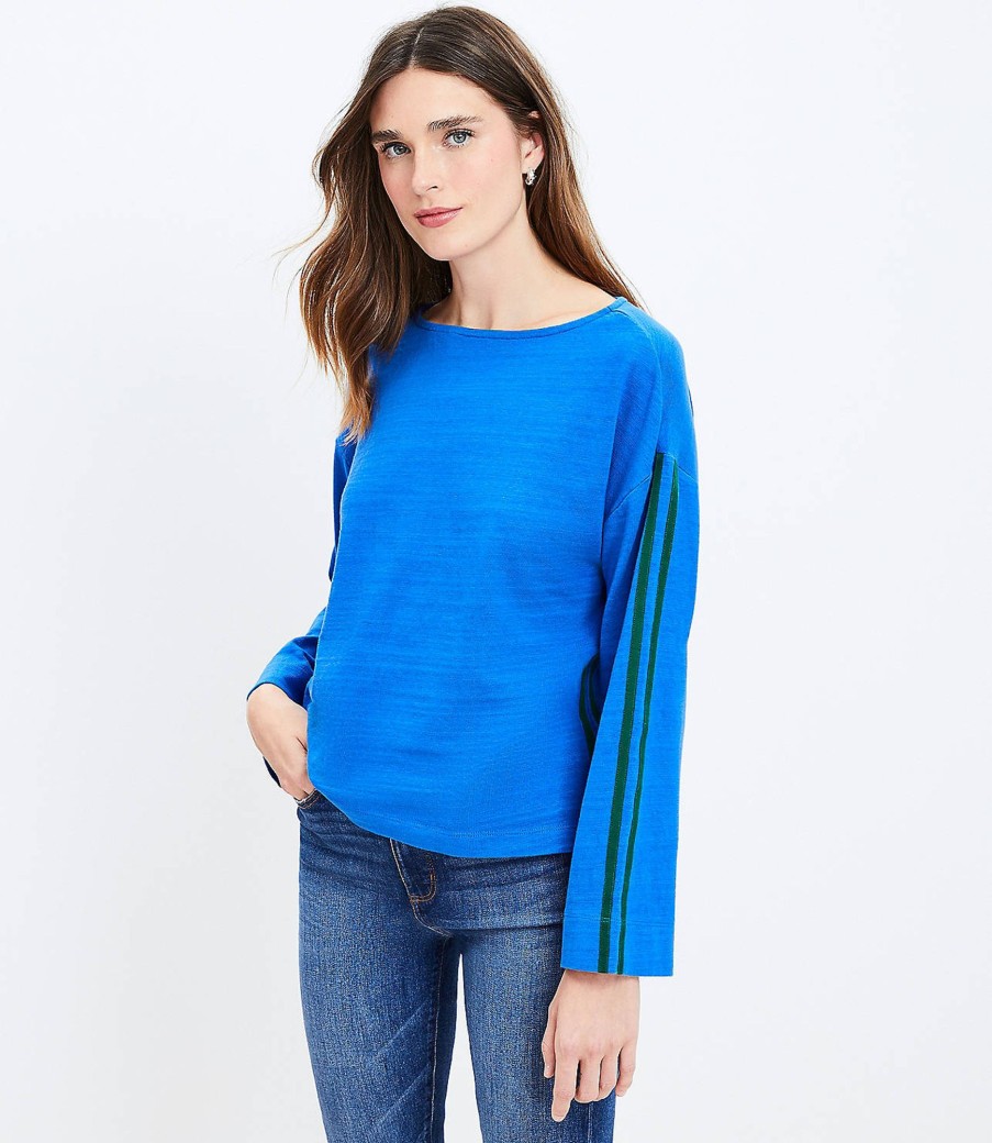 Clothing Loft | Wide Sleeve Boatneck Top Anika Blue