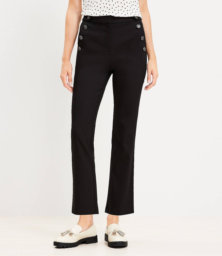 Clothing Loft | Curvy Mariner Kick Crop Pants Black