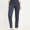 Clothing Loft | Curvy Patch Pocket Straight Pant In Twill Coastal Grey