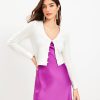 Clothing Loft | Cropped V-Neck Cardigan Whisper White