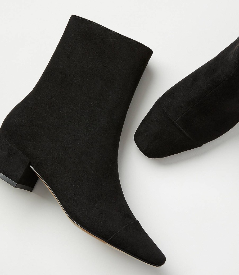 Accessories & Shoes Loft | Cap Toe Booties Black