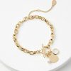 Accessories & Shoes Loft | Toggle Charm Bracelet Goldtone