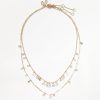 Accessories & Shoes Loft | Short Layered Disk Station Necklace Gold / Silver