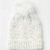 Accessories & Shoes Loft | Confetti Pom Pom Beanie Ivory