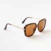 Accessories & Shoes Loft | Oversized Rectangle Sunglasses Tortoise Brown