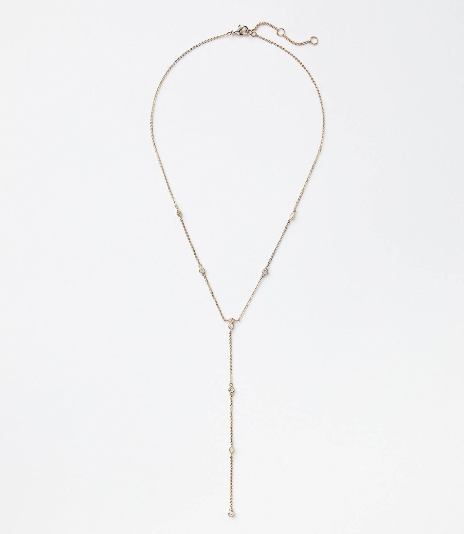 Accessories & Shoes Loft | Delicate Y Necklace Goldtone