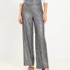 Clothing Loft | Side Zip Wide Leg Pants In Sequin Gunmetal