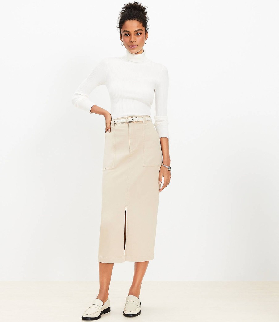 Clothing Loft | Utility Cargo Midi Skirt Sandy Cove