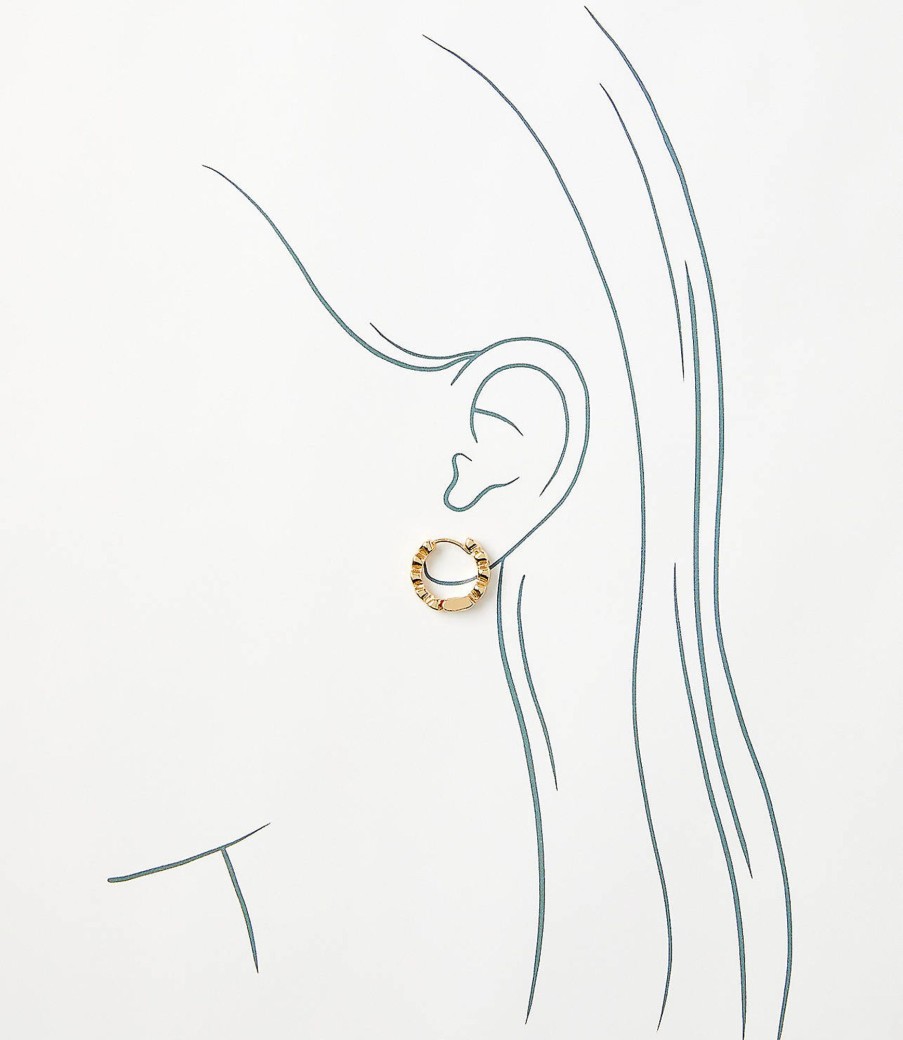 Accessories & Shoes Loft | Heart Huggie Earrings Goldtone