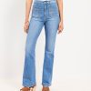 Clothing Loft | Welt Patch Pocket High Rise Slim Flare Jeans In Luxe Medium Wash