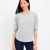 Clothing Loft | Lou & Grey Marled Ribbed Shirttail Top Multi