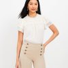 Clothing Loft | Ruffle Yoke Flutter Sleeve Top Whisper White