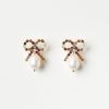 Accessories & Shoes Loft | Pearlized Bow Drop Earrings Multi