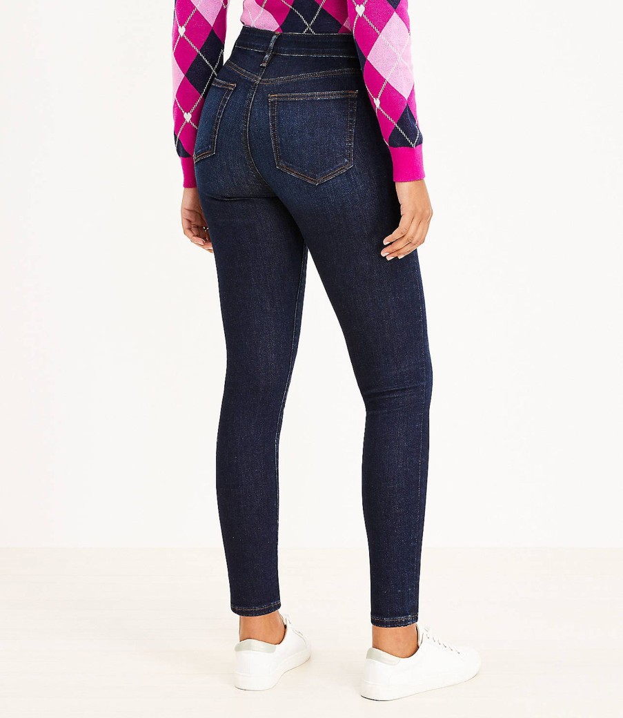 Clothing Loft | Curvy Admiral High Rise Skinny Jeans In Dark Rinse