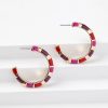 Accessories & Shoes Loft | Enamel Hoop Earrings Rose Magenta