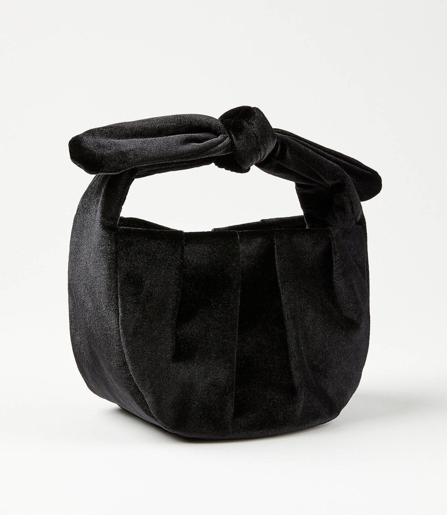 Accessories & Shoes Loft | Velvet Knot Handle Bag Black