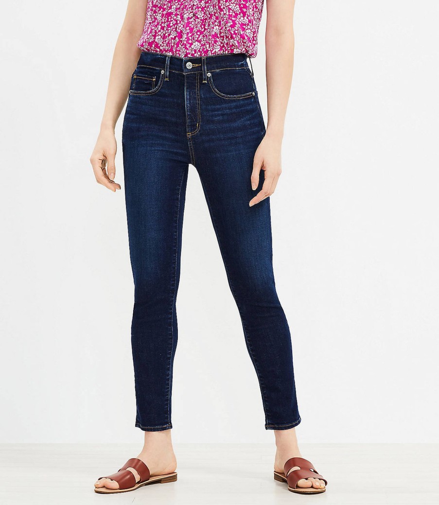 Clothing Loft | Tall Curvy High Rise Skinny Jeans In Classic Dark Indigo Wash